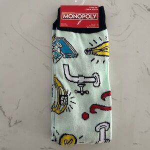 Monopoly Crew Socks , Unisex, Game Piece Icons – NWT